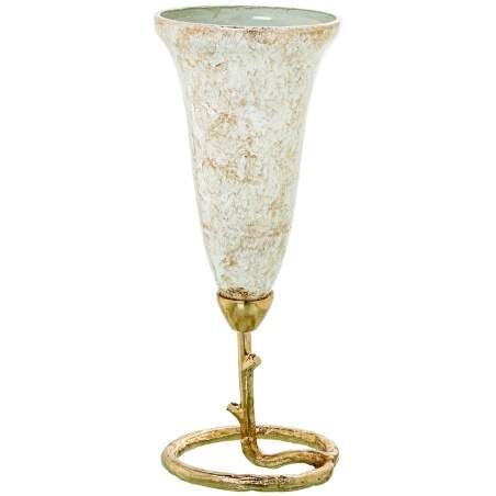 Vase Alexandra House Living Golden Crystal 15 x 38 cm