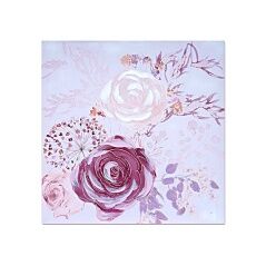 Painting Romimex Pink Canvas Roses 60 x 60 x 3 cm