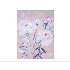 Quadro Romimex Rosa Tela Rose 60 x 80 x 3 cm