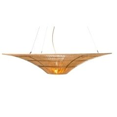 Ceiling Light Romimex Natural Jute Iron 115 x 22 x 115 cm