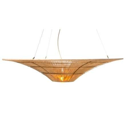 Ceiling Light Romimex Natural Jute Iron 115 x 22 x 115 cm