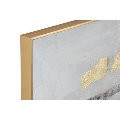 Canvas Home ESPRIT White Golden polystyrene Canvas Abstract 101,5 x 4 x 101,5 cm (2 Units)