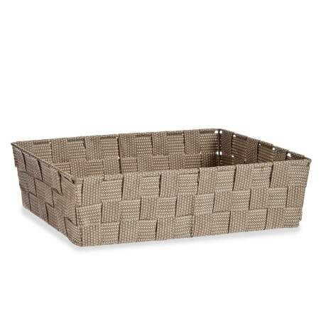 Cestino Multiuso Beige Stoffa 3,8 L 34 x 8,5 x 21 cm (18 Unità)