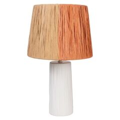 Lampada da tavolo Romimex Bianco Marrone Senape Ceramica 25 x 42 x 25 cm