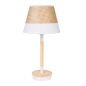 Desk lamp Romimex White Beige Wood wicker 23 x 44 x 23 cm