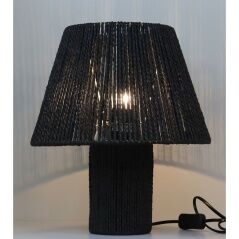 Desk lamp Romimex Black Rope 22 x 36 x 22 cm