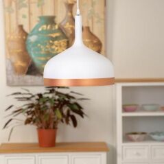 Ceiling Light Alexandra House Living White Copper