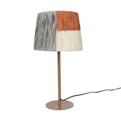 Desk lamp Romimex Brown Beige Grey Metal 25 x 47 x 25 cm