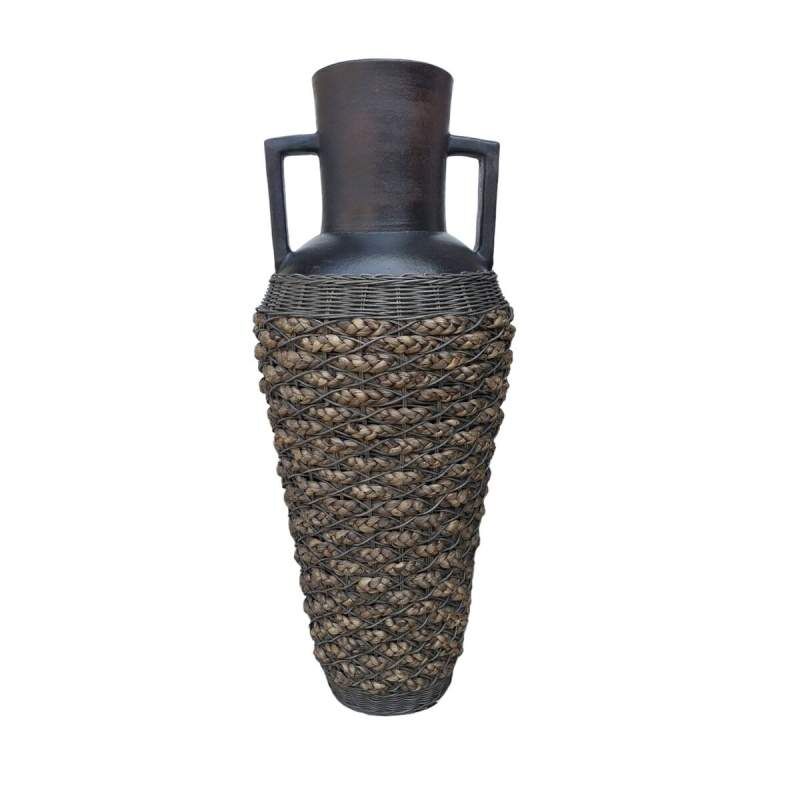 Vaso da pavimento Romimex Marrone Rattan Terracotta 35 x 100 x 35 cm