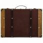 Set of suitcases Alexandra House Living Brown PVC Wood Metal Cloth Vintage 31 x 17 x 45 cm 40 x 24 x 13,5 cm Ornamental 2 Pieces