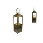 Lantern Romimex Antique Brown Metal 22 x 66 x 22 cm