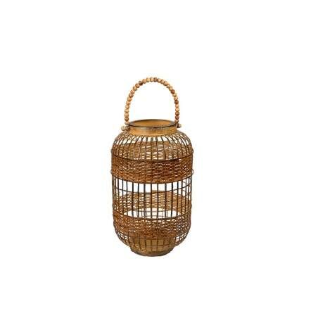 Lantern Romimex Antique Brown Metal 22 x 28 x 22 cm