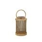 Lantern Romimex Brown Golden Wood Metal 17 x 26 x 17 cm