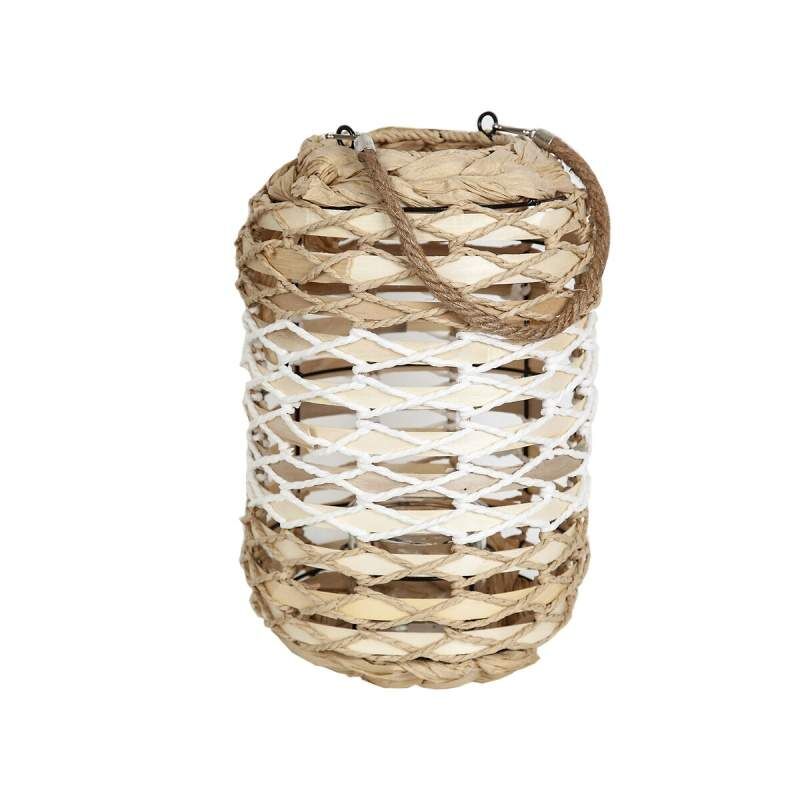 Lantern Romimex Natural wicker 23 x 40 x 23 cm