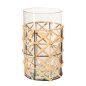 Candleholder Romimex Brown Transparent Jute Glass 16 x 26 x 16 cm