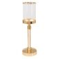 Candleholder Romimex Golden Metal Glass 12 x 46 x 12 cm