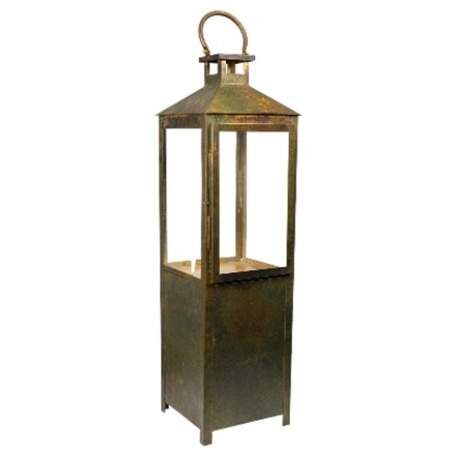 Lantern Romimex Antique Brown Metal 22 x 78 x 22 cm