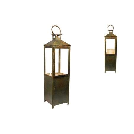 Lantern Romimex Antique Brown Metal 22 x 78 x 22 cm