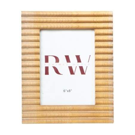 Photo frame Romimex Natural Mahogany wood 15 x 20 x 3 cm