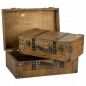 Set of suitcases Alexandra House Living Brown PVC Wood Metal Vintage 31 x 17 x 45 cm 40 x 24 x 13,5 cm Ornamental 2 Pieces