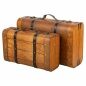 Set of suitcases Alexandra House Living Brown PVC Wood Metal Vintage 30 x 16 x 45 cm 38 x 24 x 13,5 cm Ornamental 2 Pieces