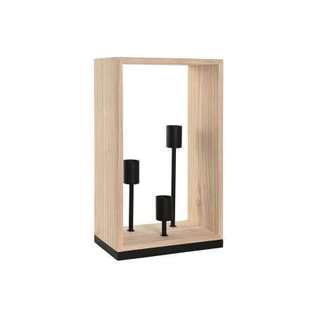 Lampada da tavolo Home ESPRIT Marrone Nero Naturale Legno Ferro Pino 50 W 220 V 30 x 16 x 50 cm