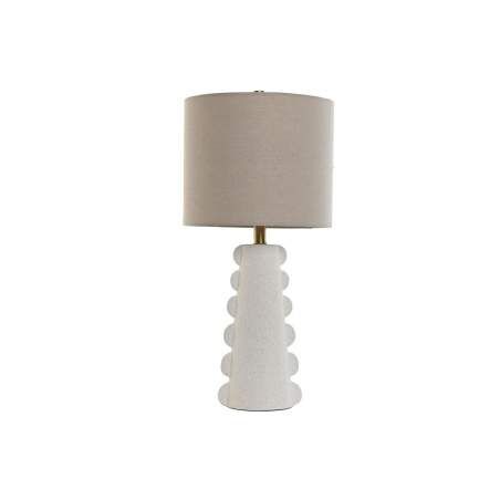 Lampada da tavolo Home ESPRIT Bianco Lino Gres 30 x 30 x 64 cm