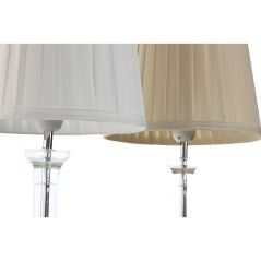 Lampada da tavolo Home ESPRIT Bianco Beige Metallo 60 W 220 V 25 x 25 x 50 cm (2 Unità)