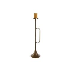 Candleholder Home ESPRIT Golden Metal 21 x 21 x 78 cm