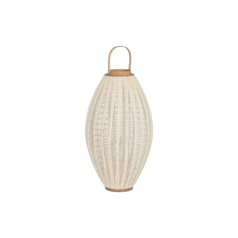 Candleholder Home ESPRIT White Natural Wood Crystal 40 x 40 x 70 cm