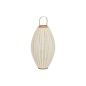 Candleholder Home ESPRIT White Natural Wood Crystal 40 x 40 x 70 cm