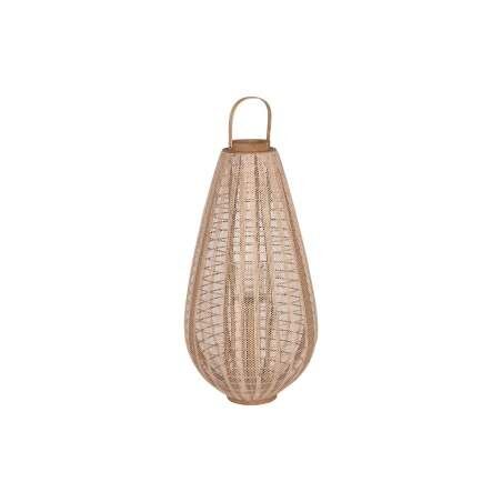 Portacandele Home ESPRIT Marrone Naturale Legno Cristallo 45 x 45 x 85 cm