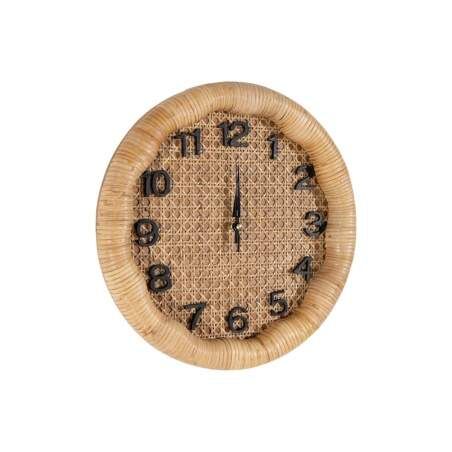 Orologio da Parete Romimex Marrone vimini Legno di abete Legno MDF 36 x 36 x 6 cm