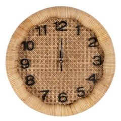 Orologio da Parete Romimex Marrone vimini Legno di abete Legno MDF 36 x 36 x 6 cm