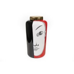 Tibor Romimex White Black Red Porcelain Face Japanese 18 x 35 x 18 cm