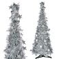 Christmas Tree Silver Tinsel 38 x 38 x 150 cm (6 Units)