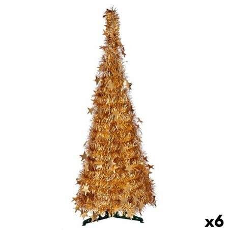 Christmas Tree Golden Tinsel 38 x 38 x 150 cm (6 Units)