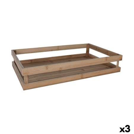 Scatola portaoggetti Inde Bambù 53 x 32,5 x 10 cm (3 Unità)