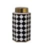 Vaso Alexandra House Living Bianco Nero Ceramica 14 x 13 x 25 cm