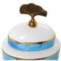 Tibor Alexandra House Living Blue White Golden Ceramic 14 x 10 x 36 cm