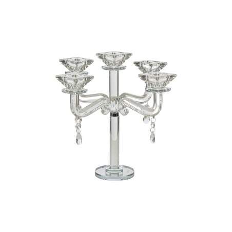 Candelabro Romimex Trasparente Vetro 23 x 28 x 23 cm