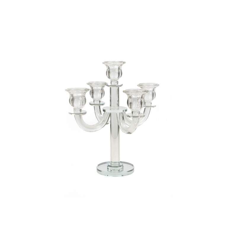 Candelabro Romimex Trasparente Vetro 17 x 26 x 17 cm