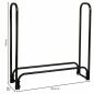 Log Stand Alexandra House Living Black Iron 34 x 124 x 124 cm