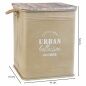 Laundry basket Alexandra House Living Urban Beige Hemp Metal Fir wood