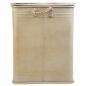 Cesto per i Panni Sporchi Alexandra House Living Urban Beige Canapa Metallo Legno di abete