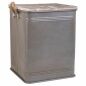 Laundry basket Alexandra House Living Cargo Grey Hemp Metal Fir wood