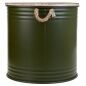 Laundry basket Alexandra House Living Factory Green Hemp Metal Fir wood