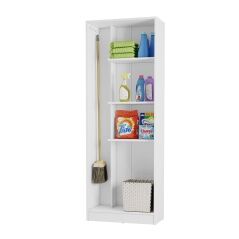 Broom cupboard Alexandra House Living White Wood MDP 61 x 170 x 31 cm 2 doors