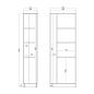 Armadio per Scope Alexandra House Living Bianco Legno MDP 61 x 170 x 31 cm 2 porte