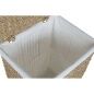 Cesto per i Panni Home ESPRIT Bianco Naturale Metallo 44 x 35 x 55 cm